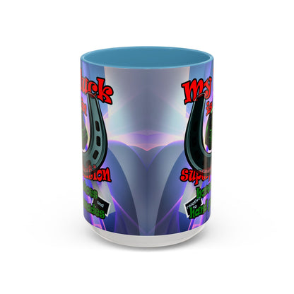 my luck - Accent Mug (grey-pink wave)