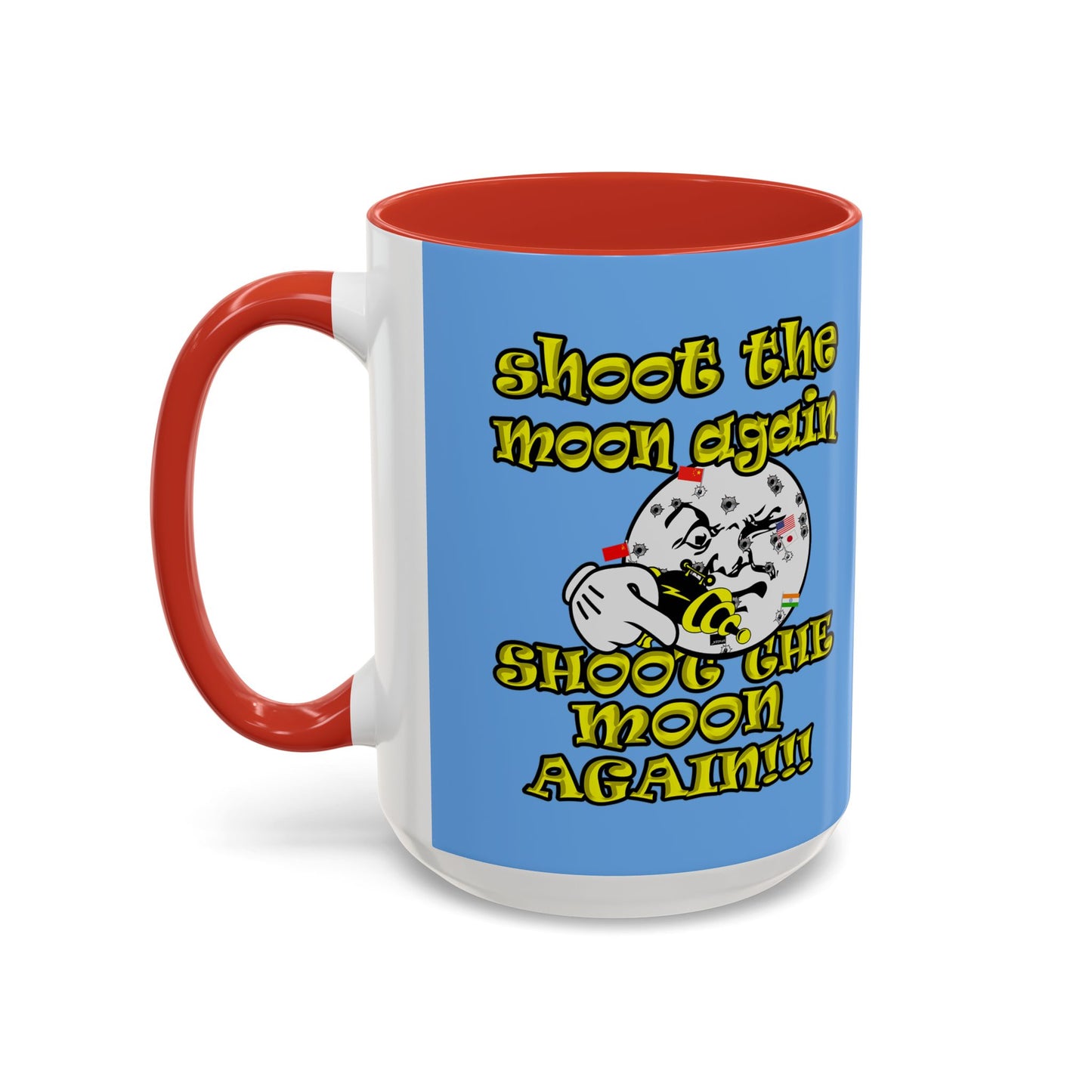 shoot the moon again - Accent Mug (light blue)