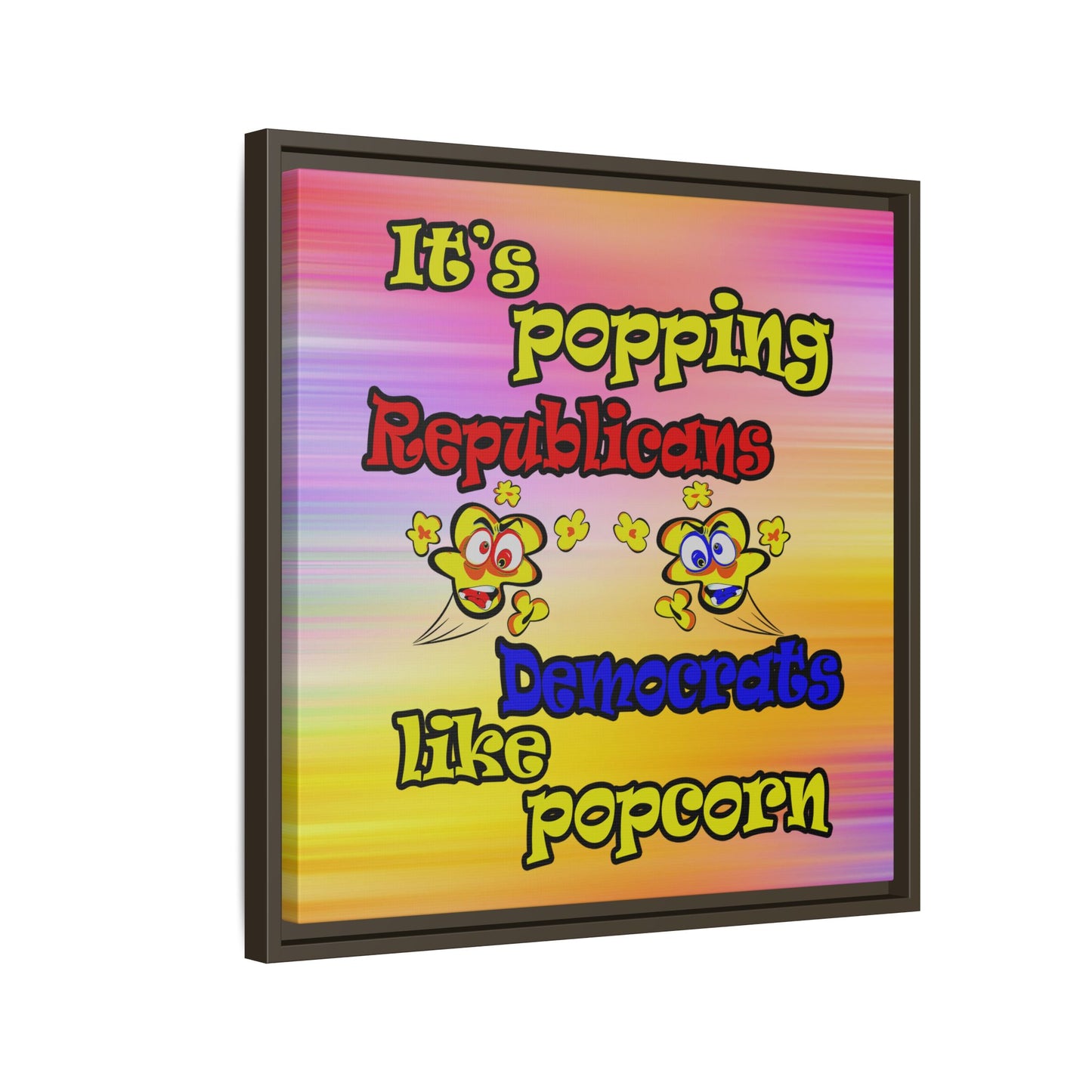 popping like popcorn - framed canvas art (color blur)