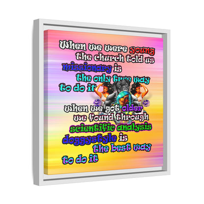 doggystyle - framed canvas art (color blur)