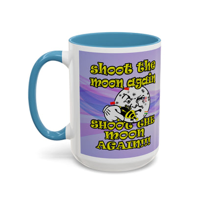 shoot the moon again - Accent Mug (light blue-pink wave)