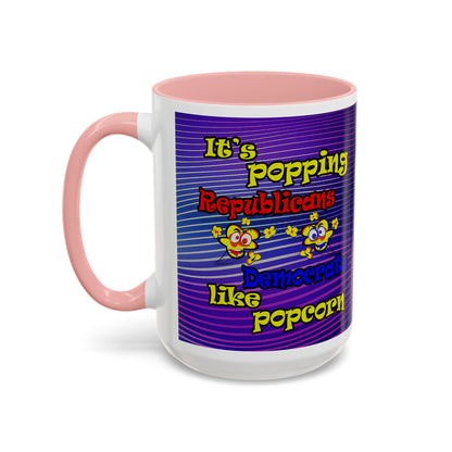 popping like popcorn - Accent Mug (purple wave)