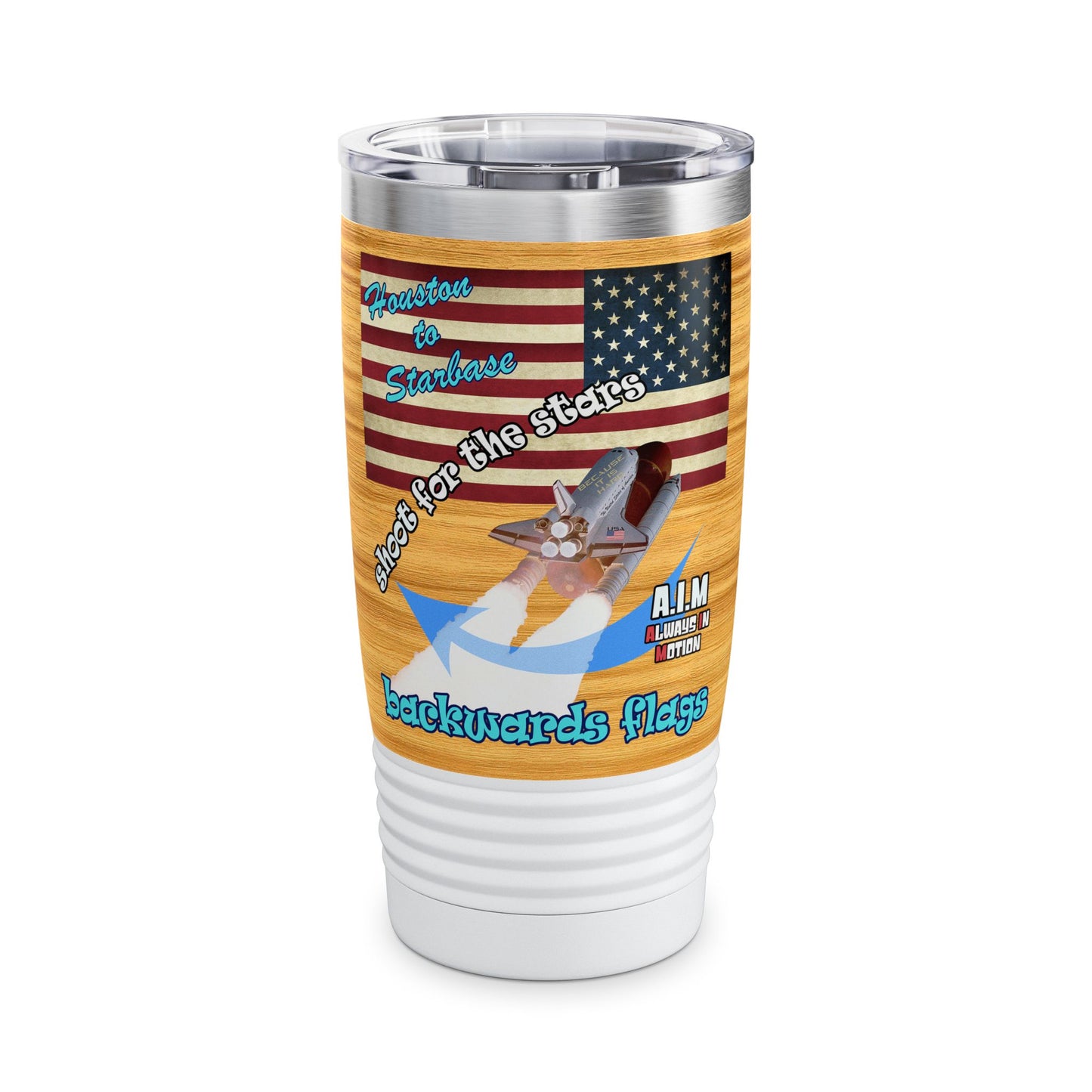 shoot for the stars - Ringneck Tumbler, 20oz (butterscotch wood finish)