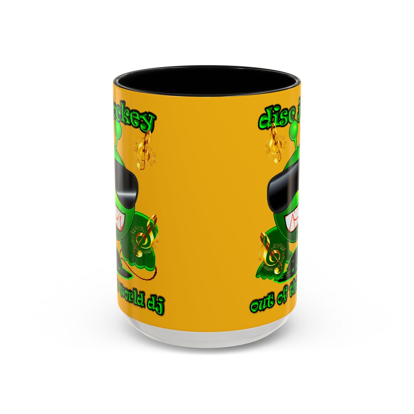 disc jockey - Accent Mug (yellow)