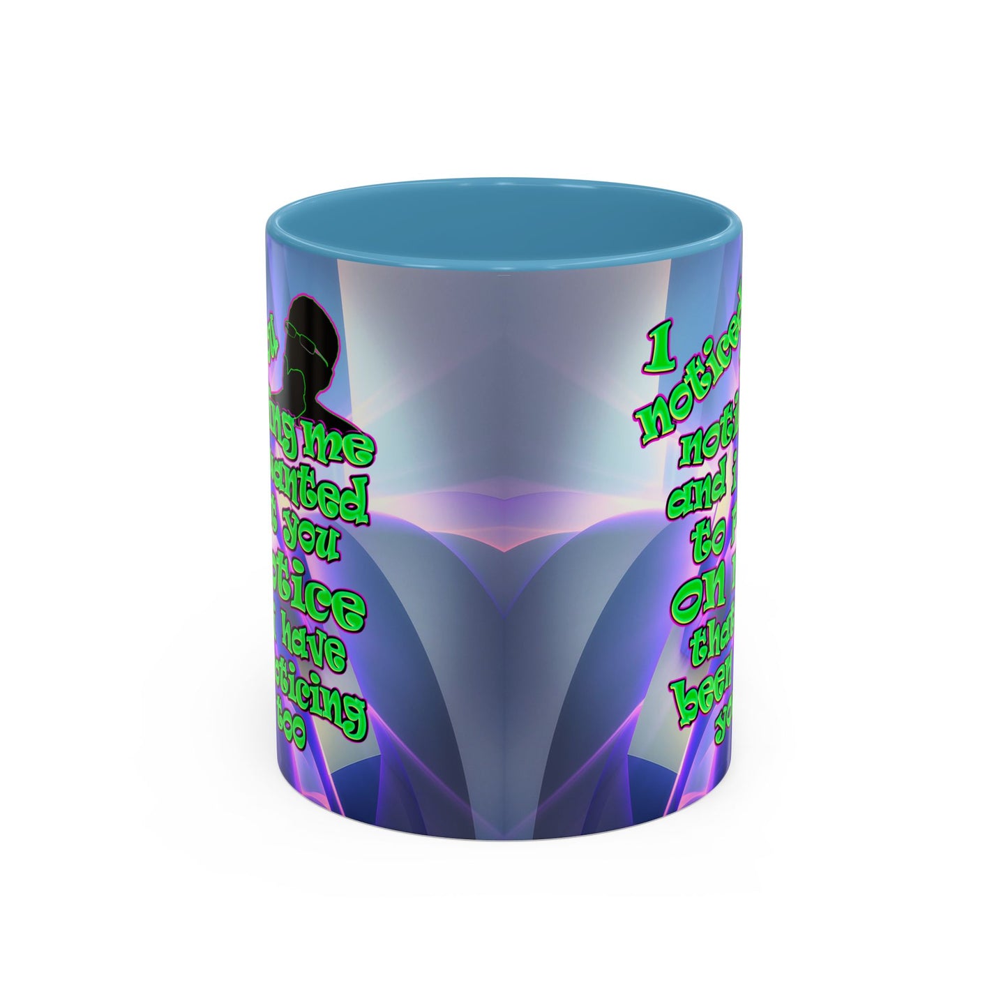 noticed you noticing - Accent Mug (grey-pink wave)