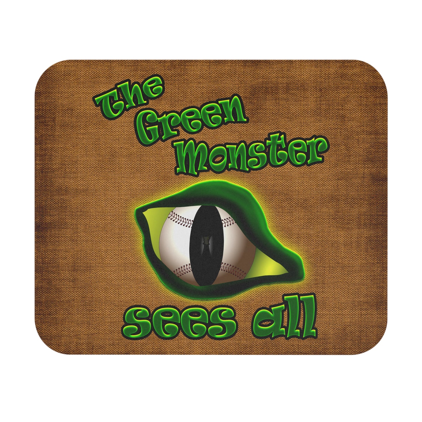green monster - Mouse Pad (Rectangle) (brown papyrus)