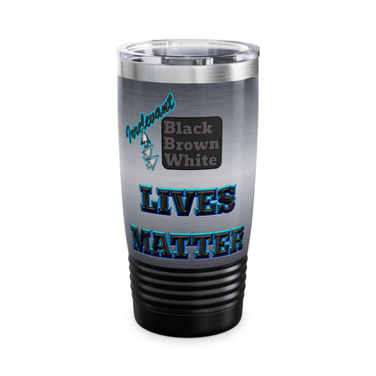 irrelevant - Ringneck Tumbler, 20oz (brushed nickel)