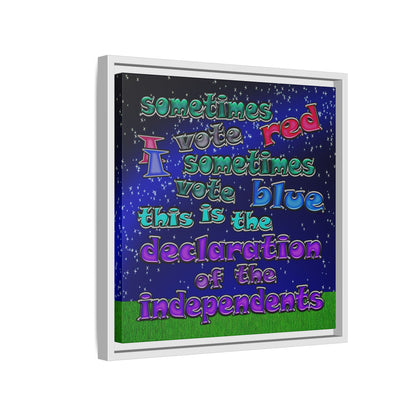 declaration of the independents - framed canvas art ('snoops' background)