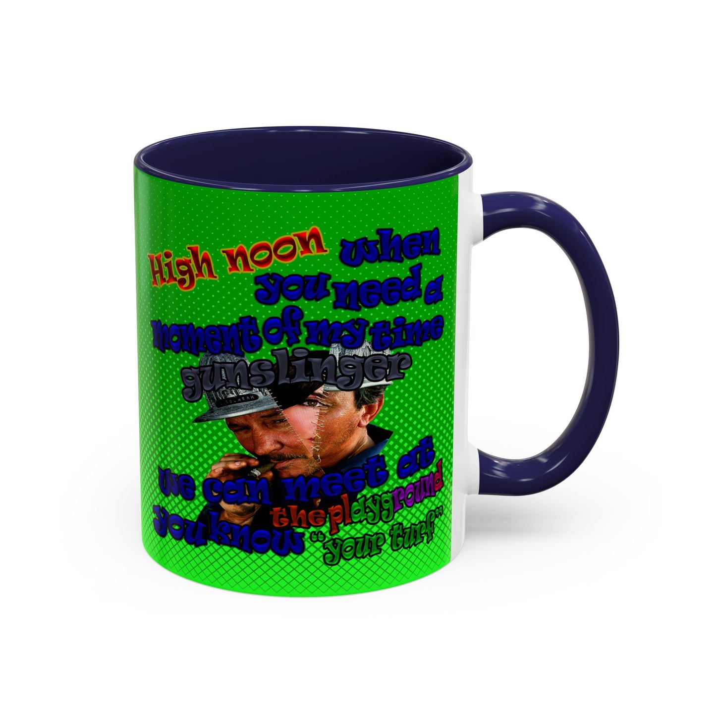 high noon - Accent Mug (logo green)