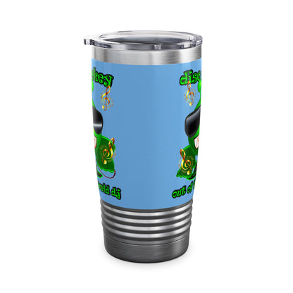 disc jockey - Ringneck Tumbler, 20oz (light blue)