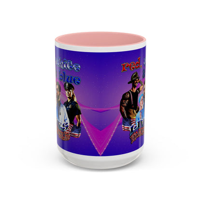 rw&b lives matter - Accent Mug (purple-pink wave)