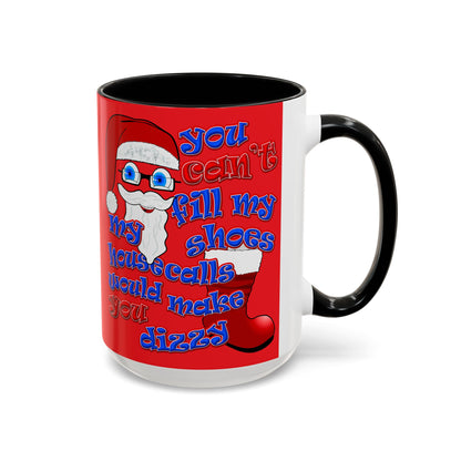 santa's shoes - Accent Mug (red)