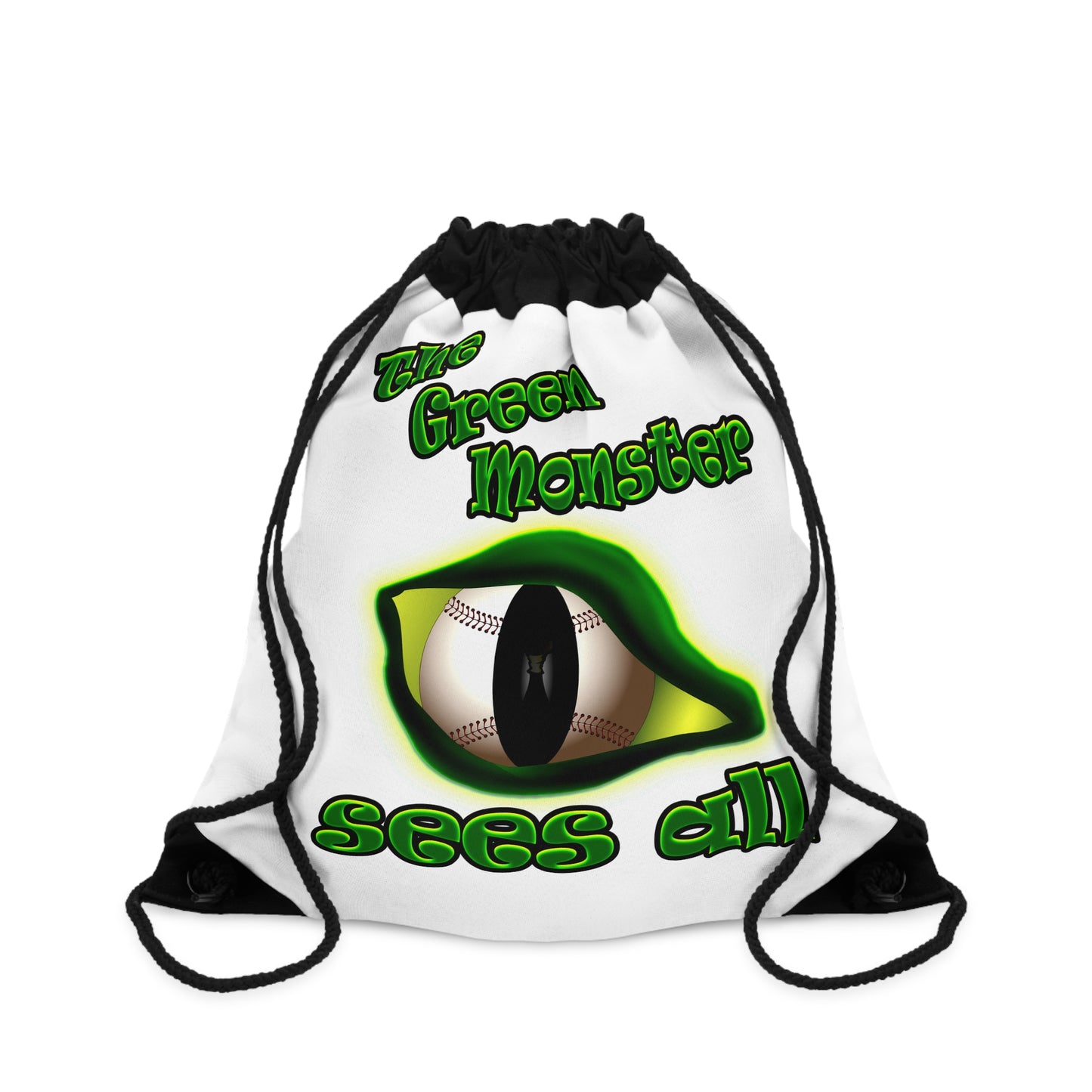 green monster - Drawstring Bag (white)