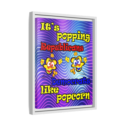 popping like popcorn - framed canvas art (purple wave)