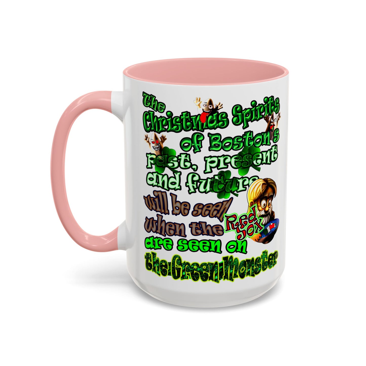 christmas spirits of boston - Accent Mug (white)