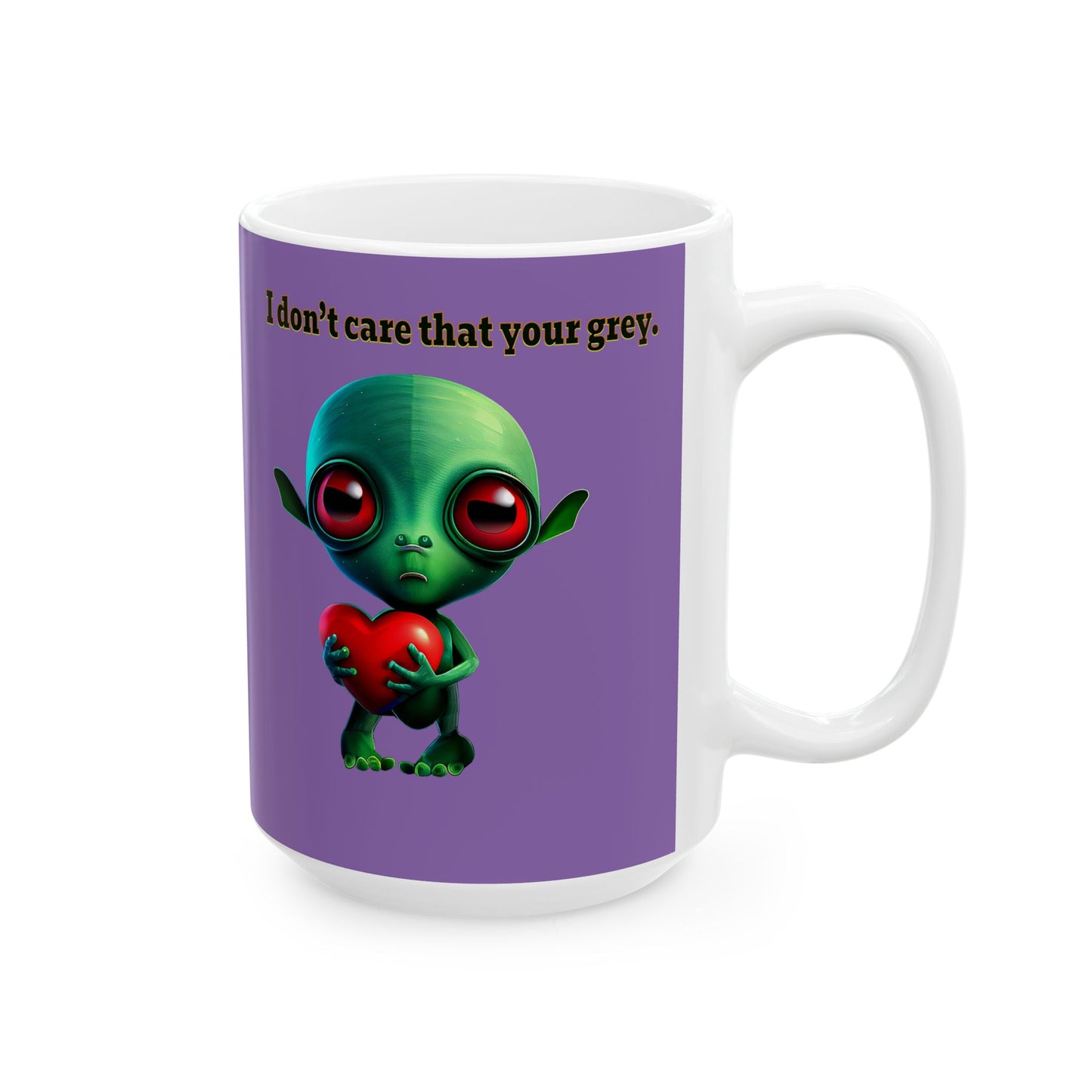 I don't care that your grey - White Mug (light purple)