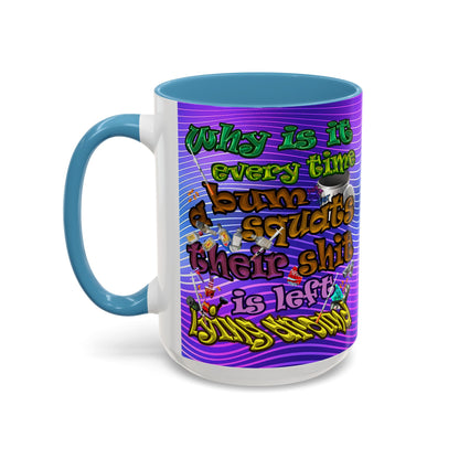 the bum's shit - Accent Mug (purple wave)