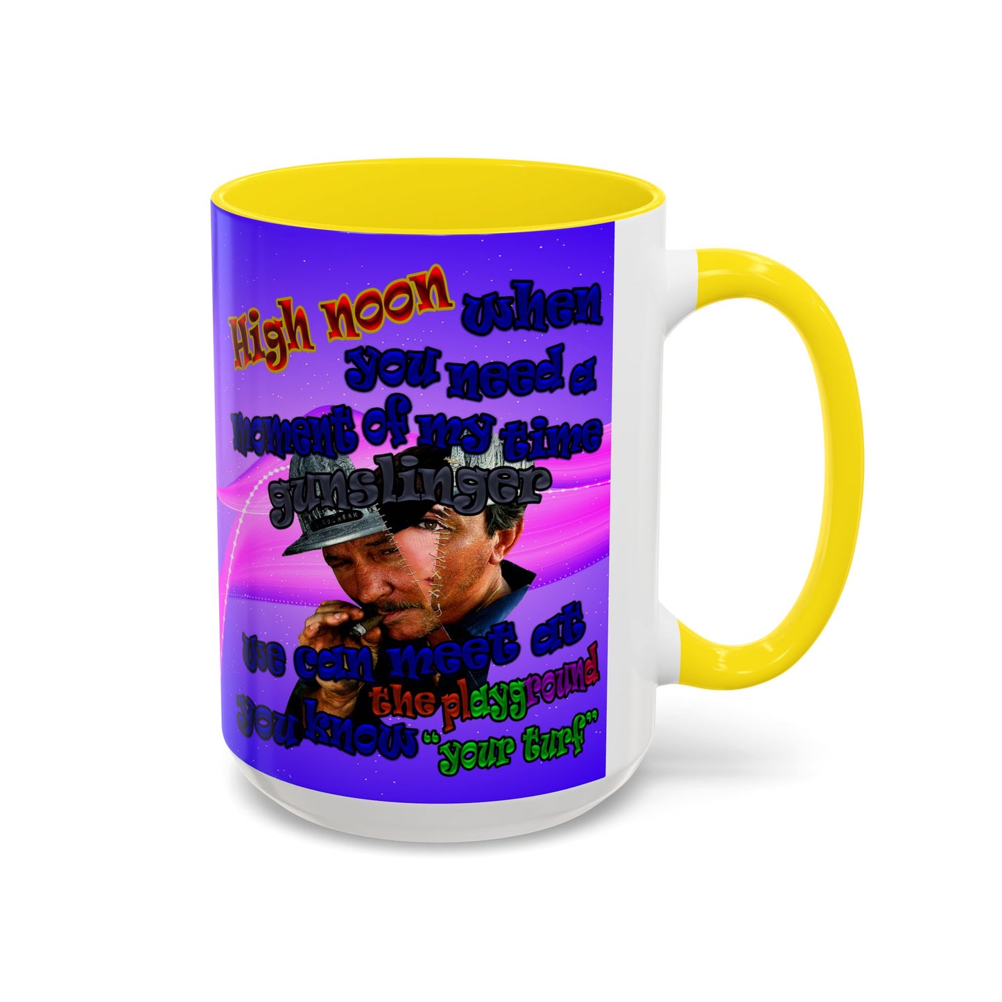 high noon - Accent Mug (purple-pink wave)