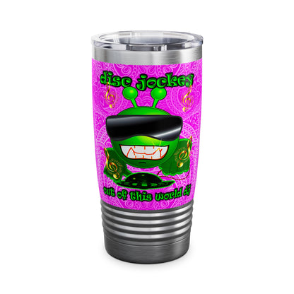 disc jockey - Ringneck Tumbler, 20oz (pink swirl)