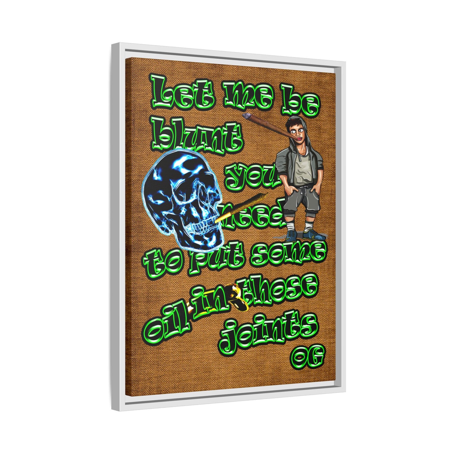 og - framed canvas art (brown papyrus)