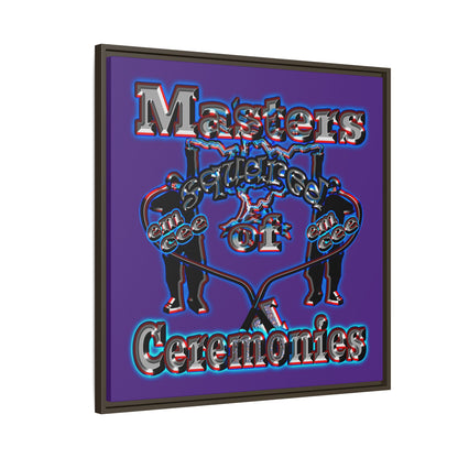 em cee squared - framed canvas art (purple)