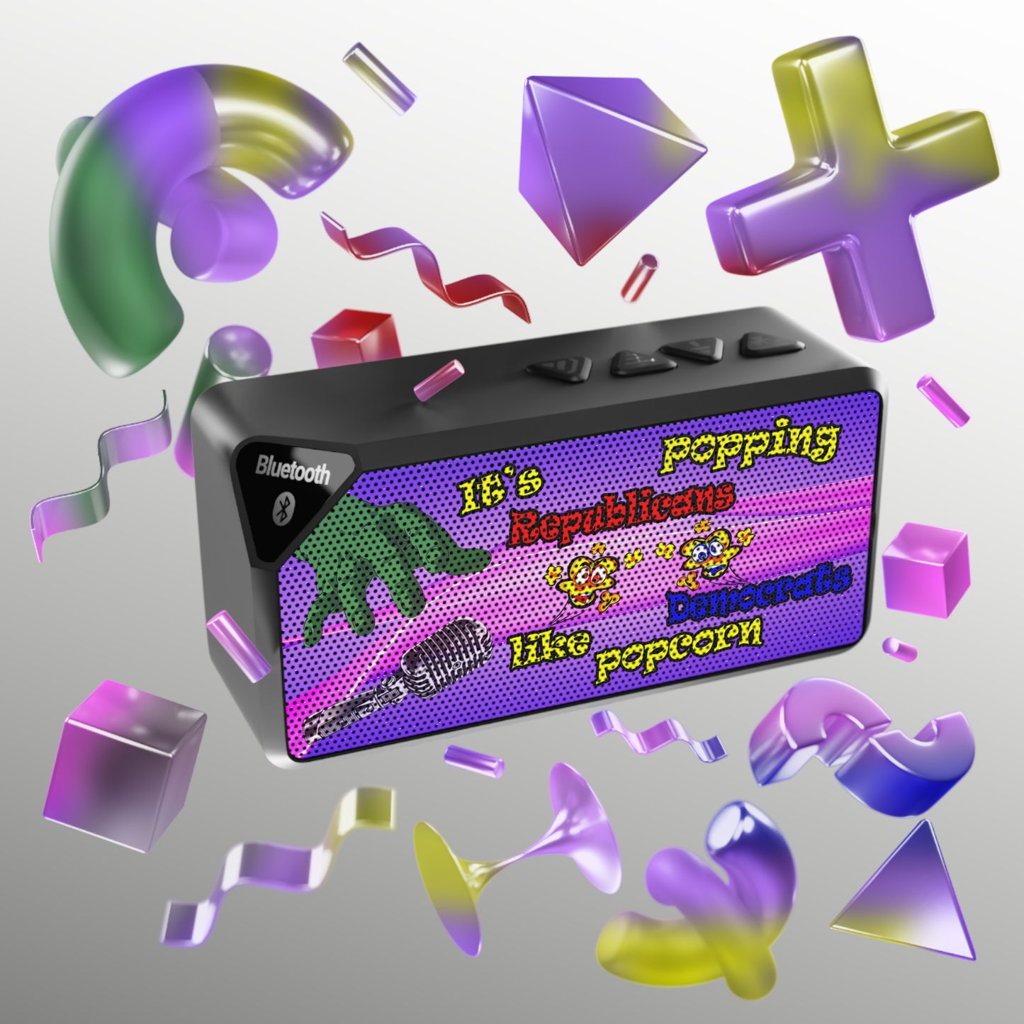 popping like popcorn - Jabba Bluetooth Speaker (purple-pink wave)