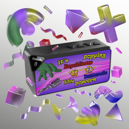 popping like popcorn - Jabba Bluetooth Speaker (purple-pink wave)
