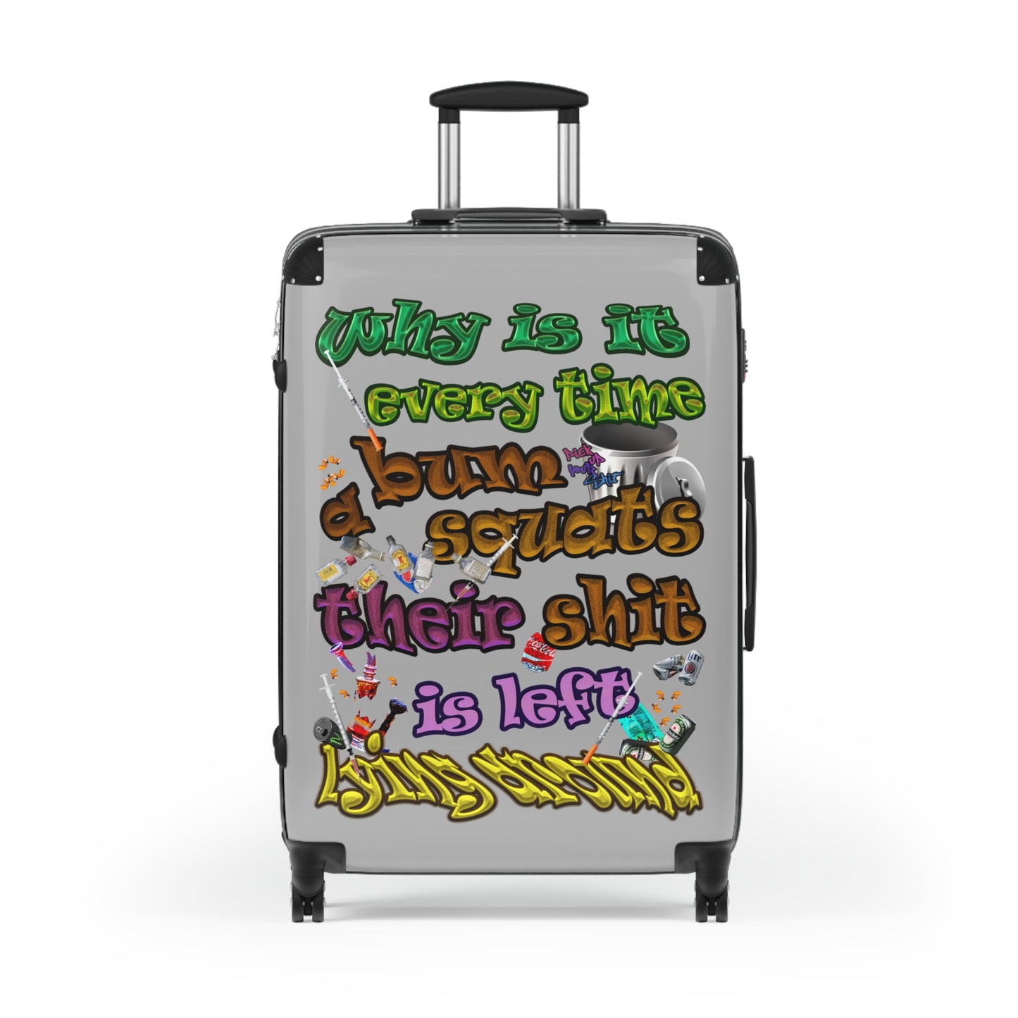 the bum's shit - Suitcase (light grey)