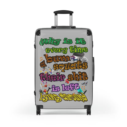 the bum's shit - Suitcase (light grey)