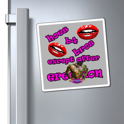 hoes b4 bros - Magnets - (light grey)