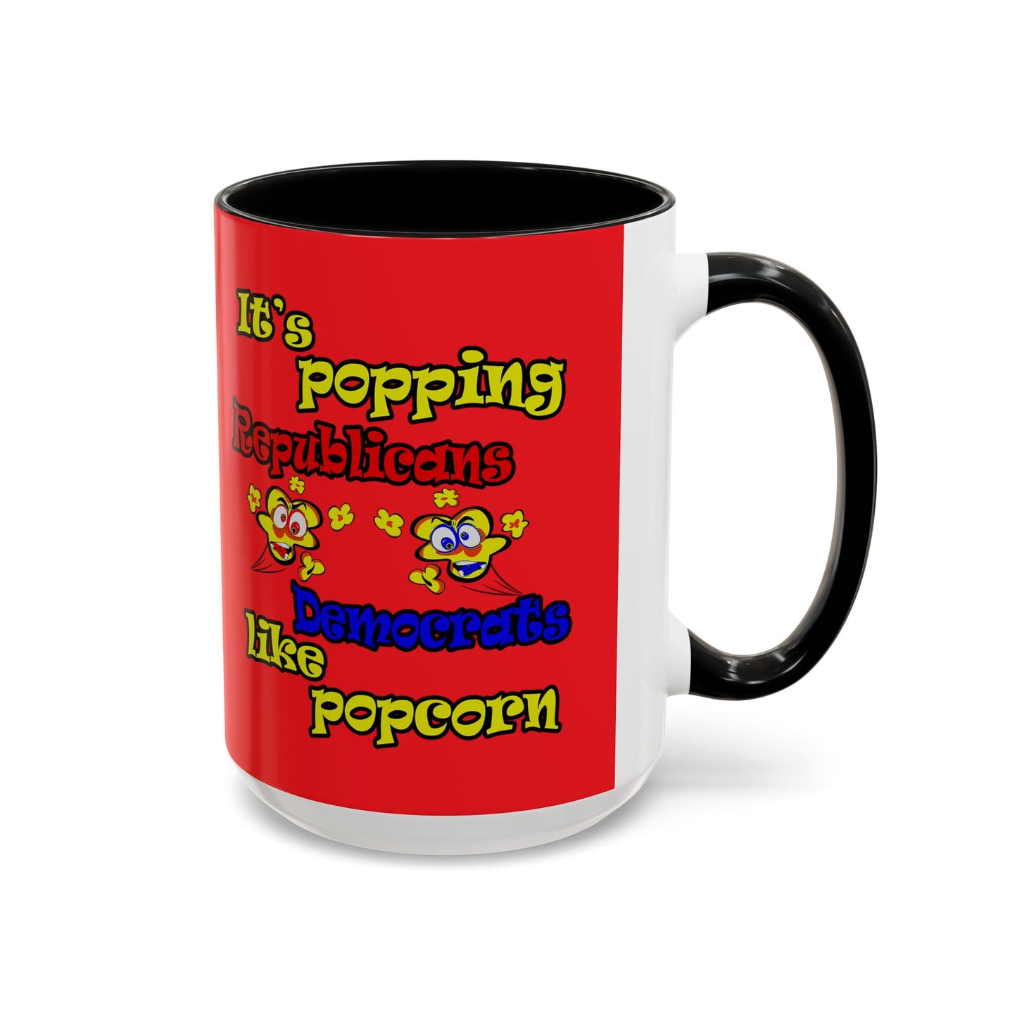 popping like popcorn - Accent Mug (red)