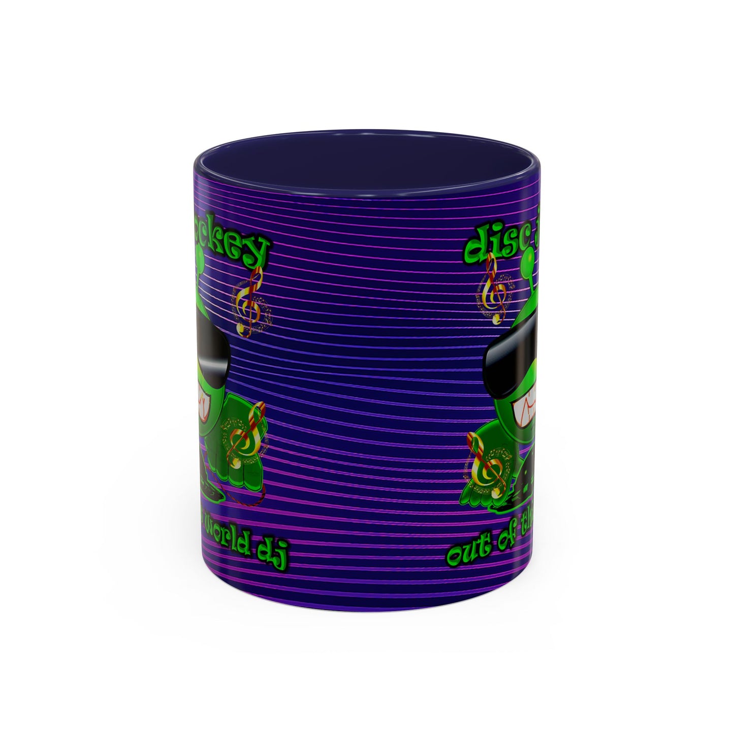 disc jockey - Accent Mug (purple wave)