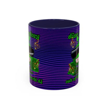 disc jockey - Accent Mug (purple wave)