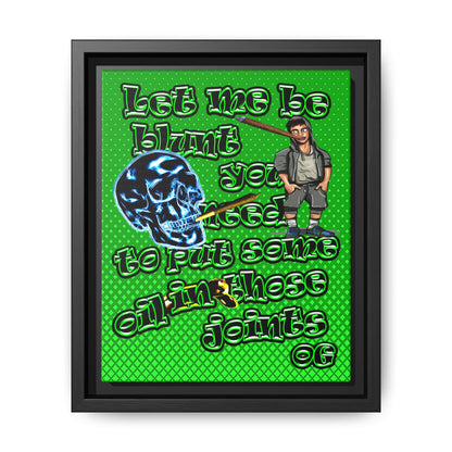 og - framed canvas art (logo green)