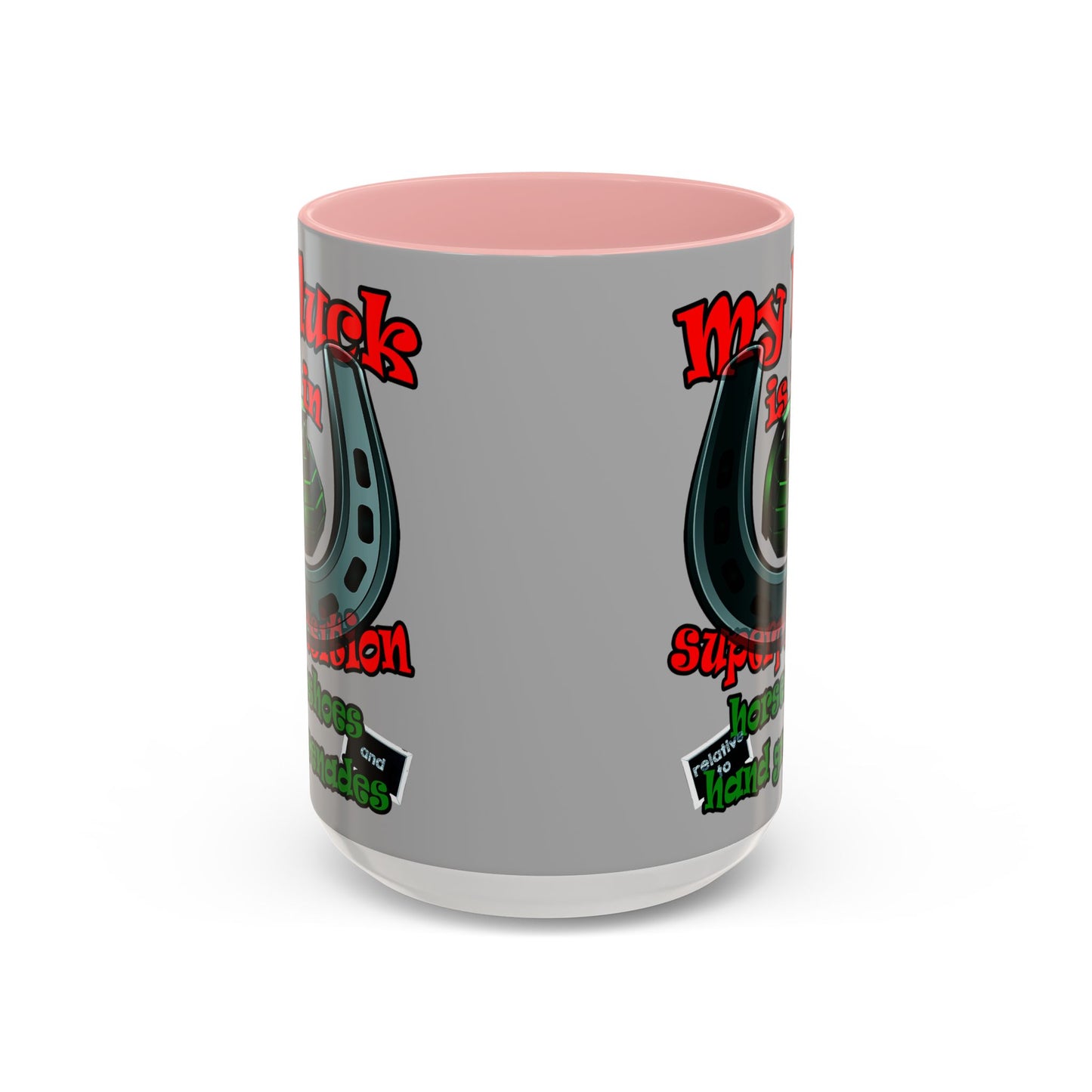 my luck - Accent Mug (light grey)