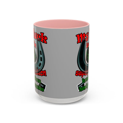 my luck - Accent Mug (light grey)