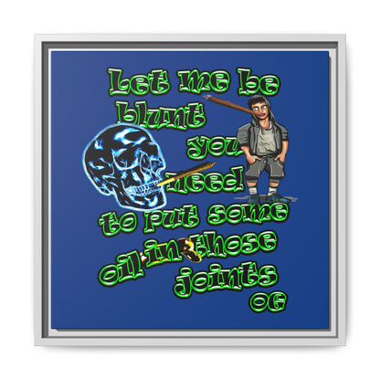 og - framed canvas art (dark blue)