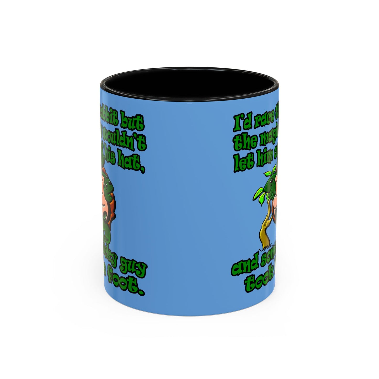 turtle race - Accent Mug (light blue)