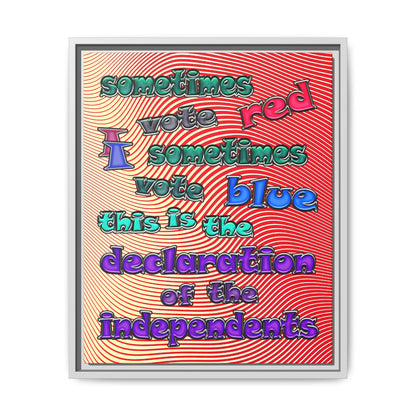 declaration of the independents - framed canvas art (yellow-orange wave)
