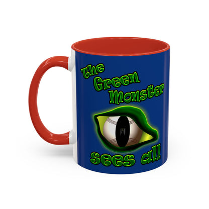 green monster - Accent Mug (dark blue)