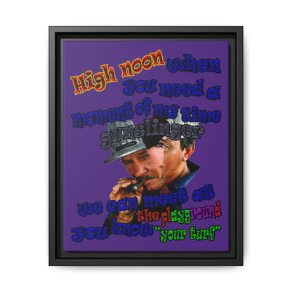 high noon - framed canvas art (purple)