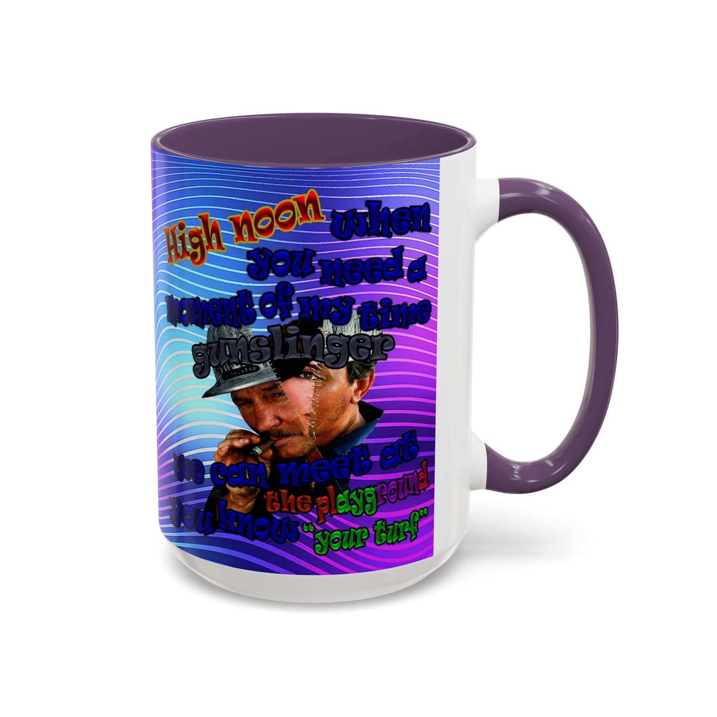 high noon - Accent Mug (purple wave)