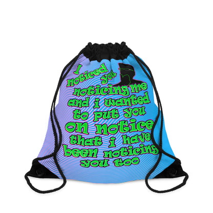 noticed you noticing - Drawstring Bag (light blue-purple wave)