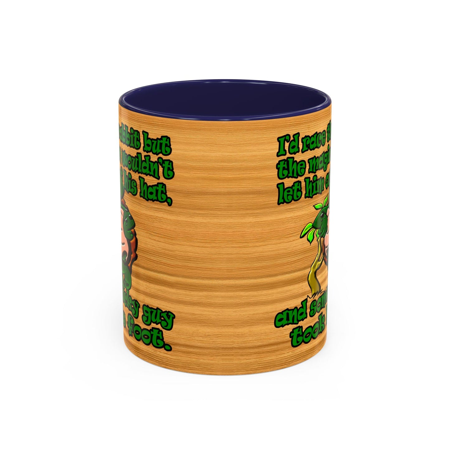 turtle race - Accent Mug (butterscotch wood finish)
