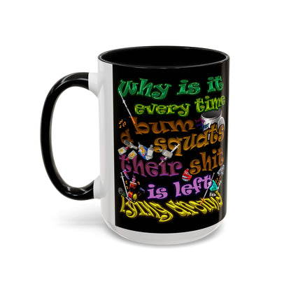 the bum's shit - Accent Mug (black)