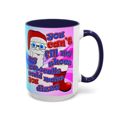 santa's shoes - Accent Mug (light blue-pink wave)