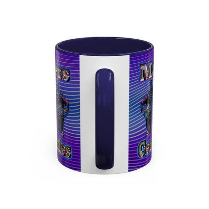 em cee squared - Accent Mug (purple wave)