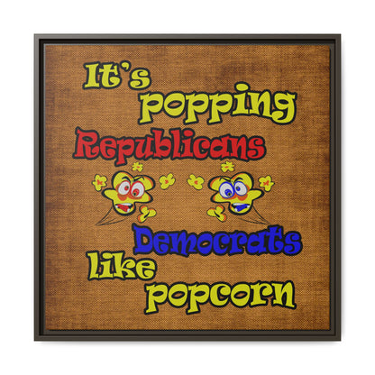 popping like popcorn - framed canvas art (brown papyrus)
