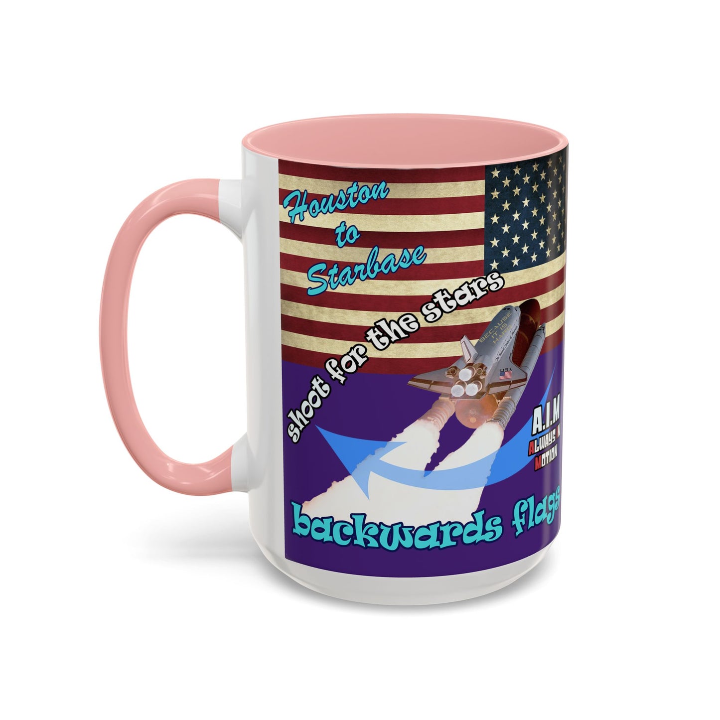 shoot for the stars - Accent Mug (purple)