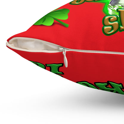 celtics logo - Spun Polyester Square Pillow - (red)